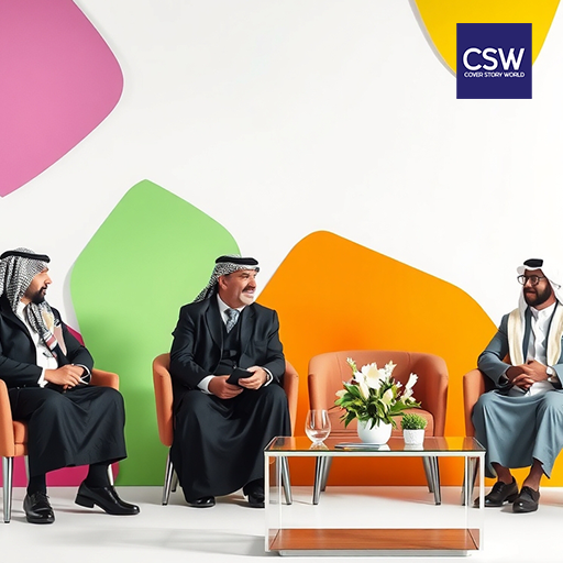 Award presentation at The Cover Story World White Page International conclave ceremony